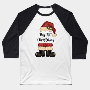 My 1st Christmas, Vintage Santa Baseball T-Shirt